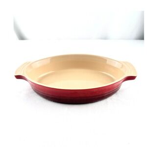 Le Creuset heritage stoneware oval baker dish red burgundy 11"x7" gratin 07.52